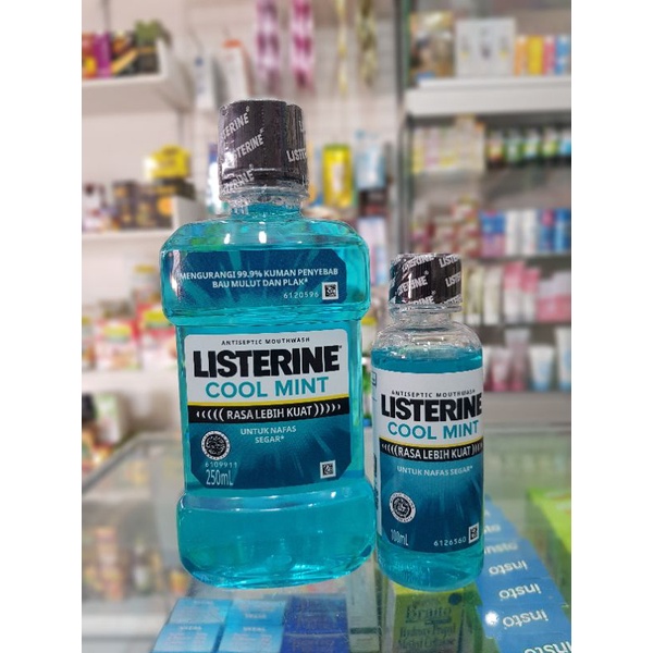 Listerine Cool Mint 100ml &amp; 250ml/ Larutan Kumur/ Bau Mulut