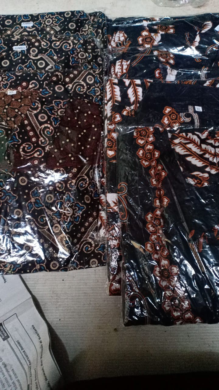 Gamis Syari Couple Keluarga Batik Jumbo Merak