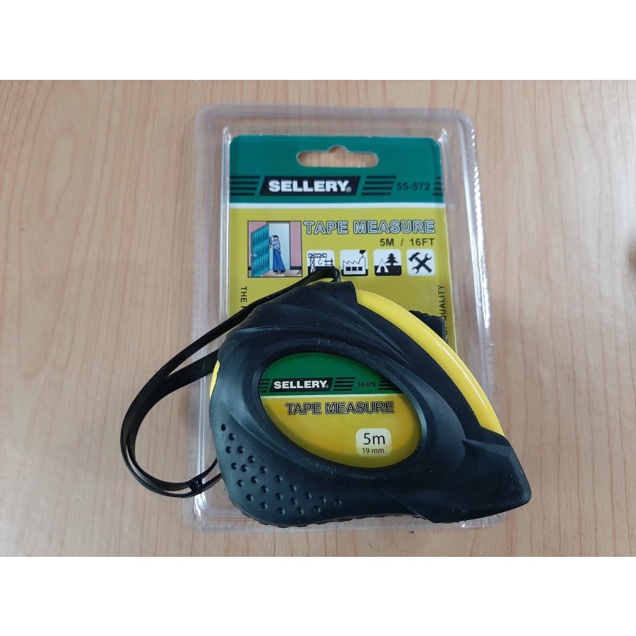 OLS Meteran Tukang Karet 5 Meter Measuring Tape Auto stop Transparan