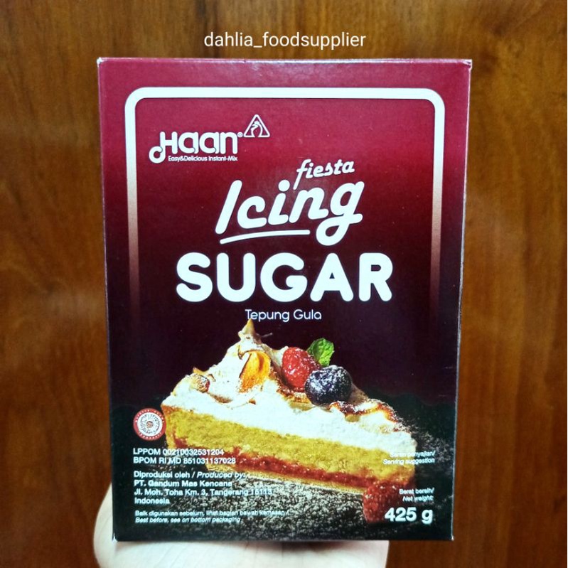 

HAAN ICING SUGAR FIESTA 425GR | TEPUNG GULA | GULA HALUS • fiesta icing sugar gula bubuk - gula krim - gula tepung - tepung gula - icing sugar fiesta