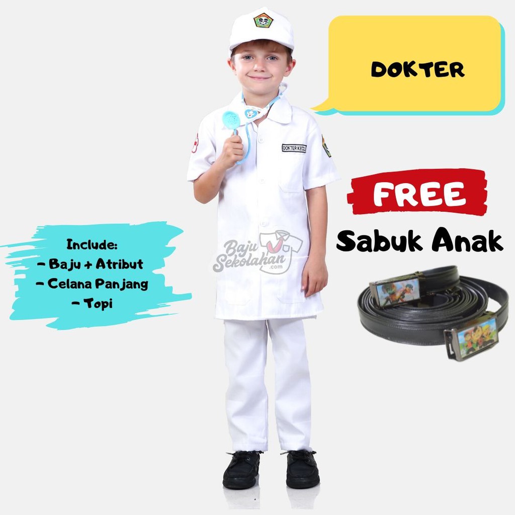 Baju Seragam Profesi / Kostum Profesi / Baju Anak Dokter Kecil Baju Dokter Kecil Kostum Dokter Baju 