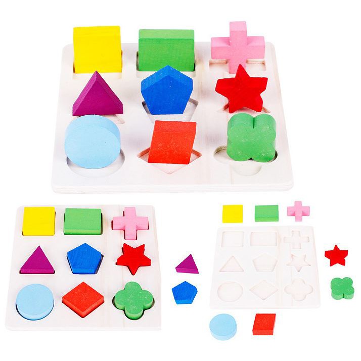 TweedyToys - Mainan Edukasi / Puzzle Chunky Shape / Montessori Geometri