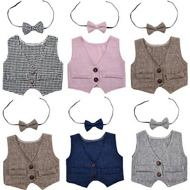 Vest and tie for baby photoshoot