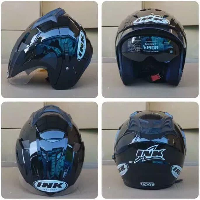 Helm Ink Cx 22 Ti Double Visor Good Produk/Half/Full Face/Black/Hitam