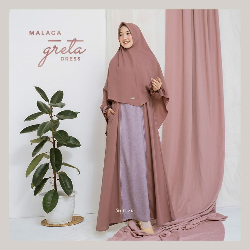 Greta Dress by Shieraki - gamis murah - pakaian muslimah - hijab - syari - dress murah - busui