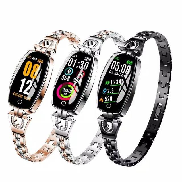 H8 Smartwatch Bluetooth Anti Air dengan Monitor Detak Jantung Jam tangan wanita