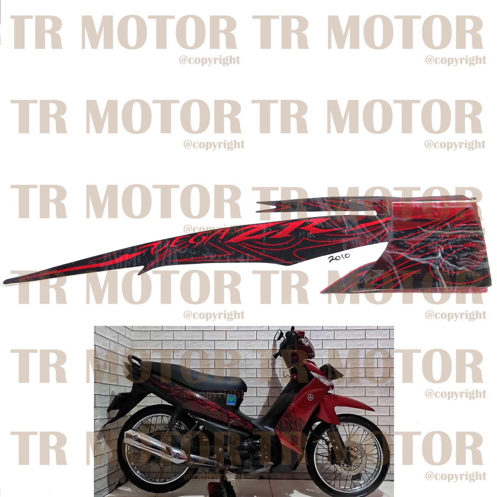 Stiker Motor Vega ZR 2010 Sticker Striping Lis Full Set Motor