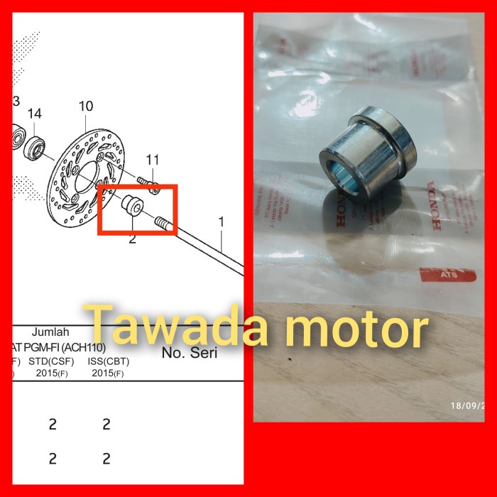 BOS BOSH RODA DEPAN LUAR KIRI HONDA SCOOPY OLD SCOOPY FI SCOOPY ESP