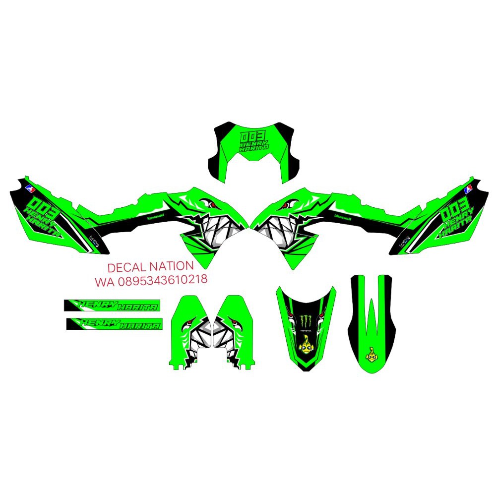 sticker decal klx bf shark Termurah