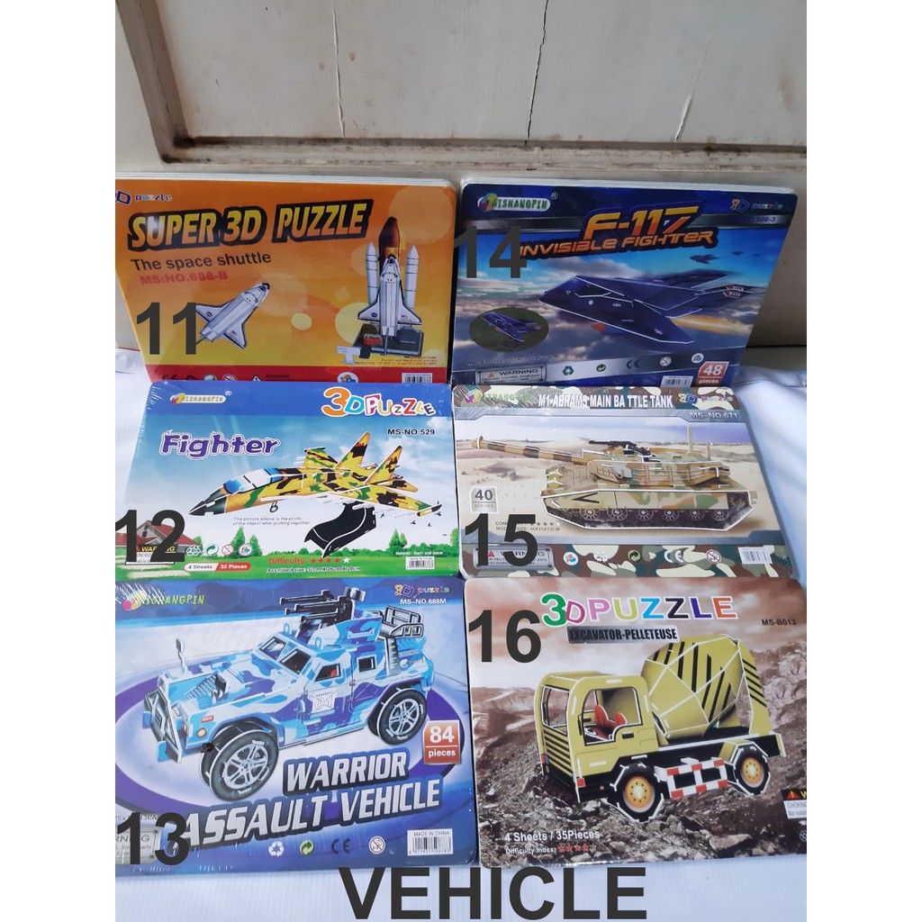 3D PUZZLE puzzle anak ukuran besar DIY/ prakarya anak