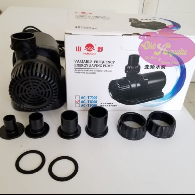 Pompa kolam Hidroponik Yamano Ac-T 8000 ACT 8000 Mesin pompa kolam ikan ACT 8000