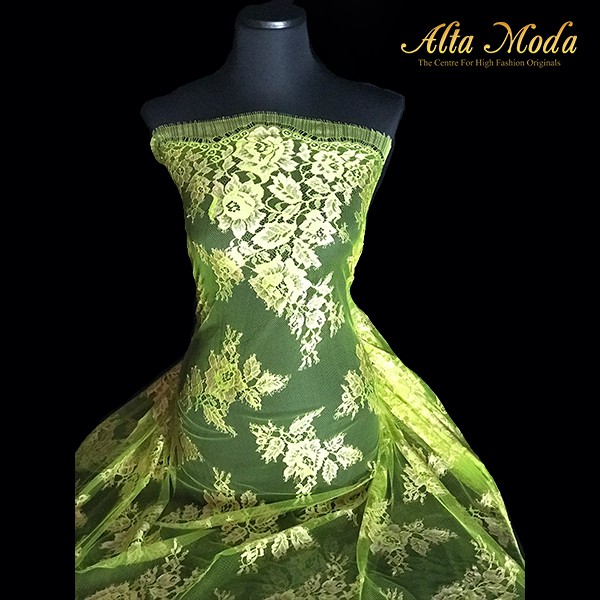 

Alta Moda Brokat Three Tone Bold Green Yellow Pink