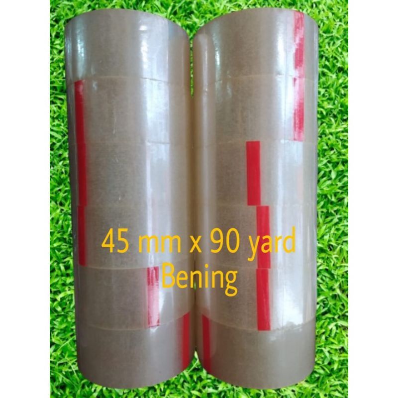 

Lakban bening dan coklat 6 pcs / 1 roll 90yard x 45mm