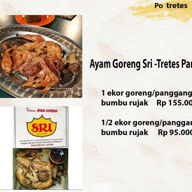 

ayam goreng sri tretes pandaan
