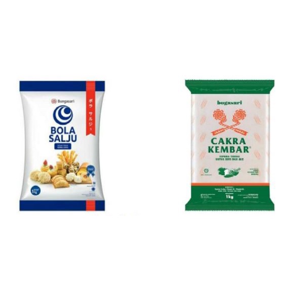 

Tepung Terigu Bogasari || Tepung Terigu Cakra Kembar || Segitiga Biru || Bola Salju || Lencana Merah No Repack