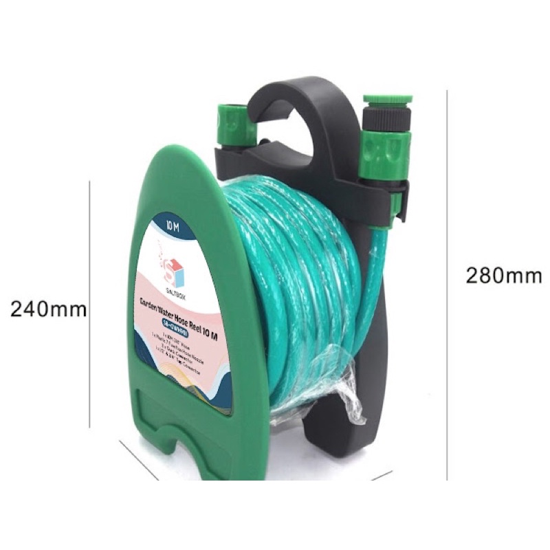 SALTBOX Selang Air Gulung Taman Set 10 Meter Garden Water Hose Reel 10M