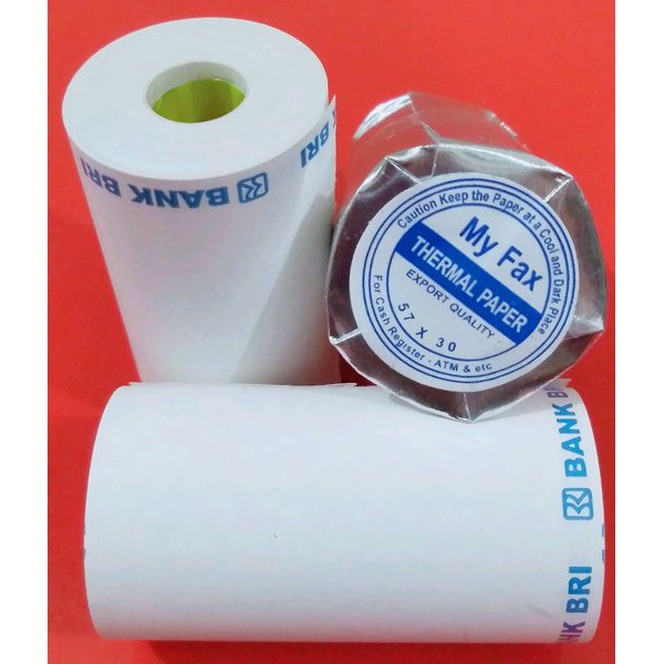 

Jual kertas thermal struk edc bank bri ukuran 58x30mm 1 pak isi 10 roll terbaik