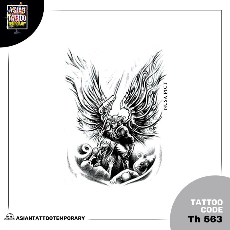 ATT LUCIFER MALAIKAT ANGEL /IBLIS BERSAYAP/MALAIKAT SAYAP /tato stiker WINGS/ASIANTATTO temporary/ ANTI AIR original tattoo