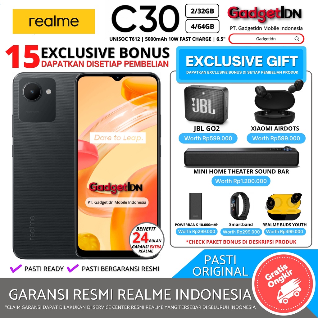 REALME C30 2/32GB 4/46GB GARANSI RESMI REALME