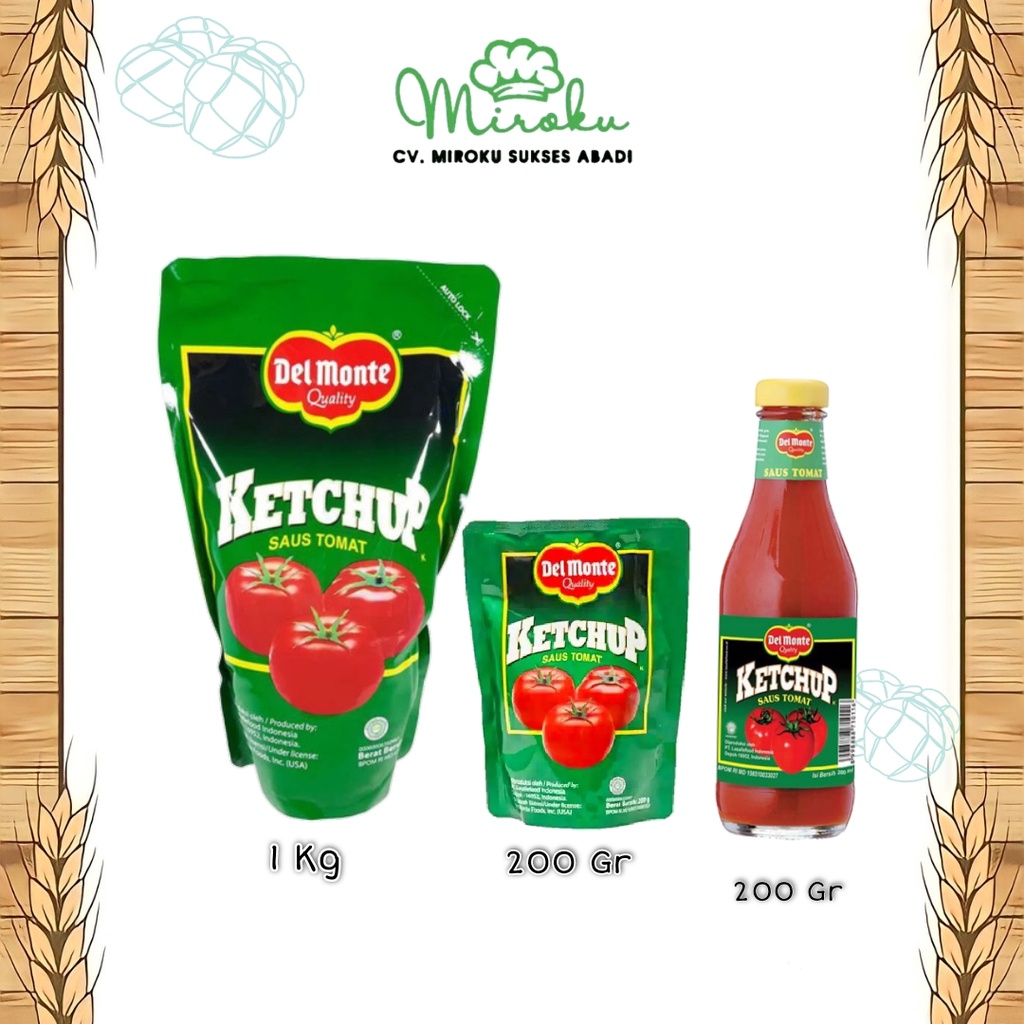 

Delmonte Saus Tomat Pouch 1 Kg/200Gr, Botol 200Gr