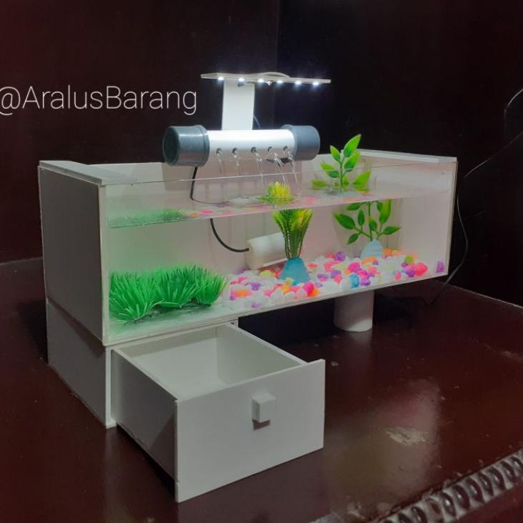Aquarium Mini Fullset Dengan Pompa Dan Filter / Aquarium Akrilik Fullset / Aquarium / Aquarium Mini 
