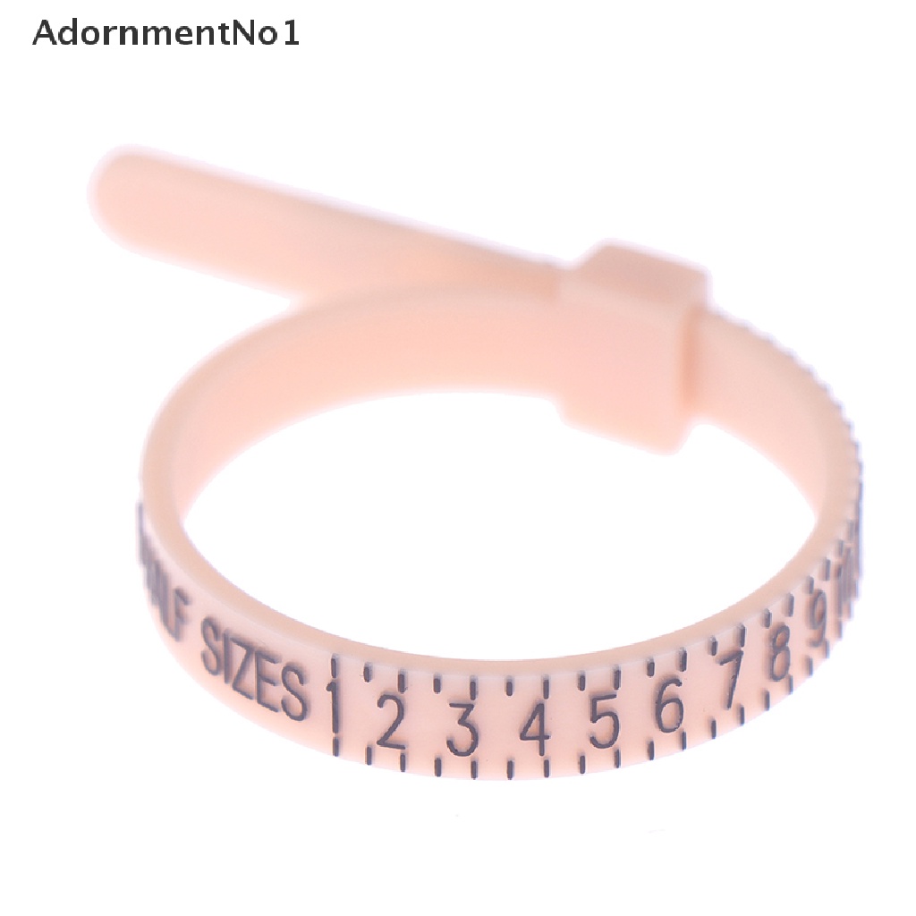 (AdornmentNo1) Alat Pengukur Cincin Bahan Plastik Ukuran US