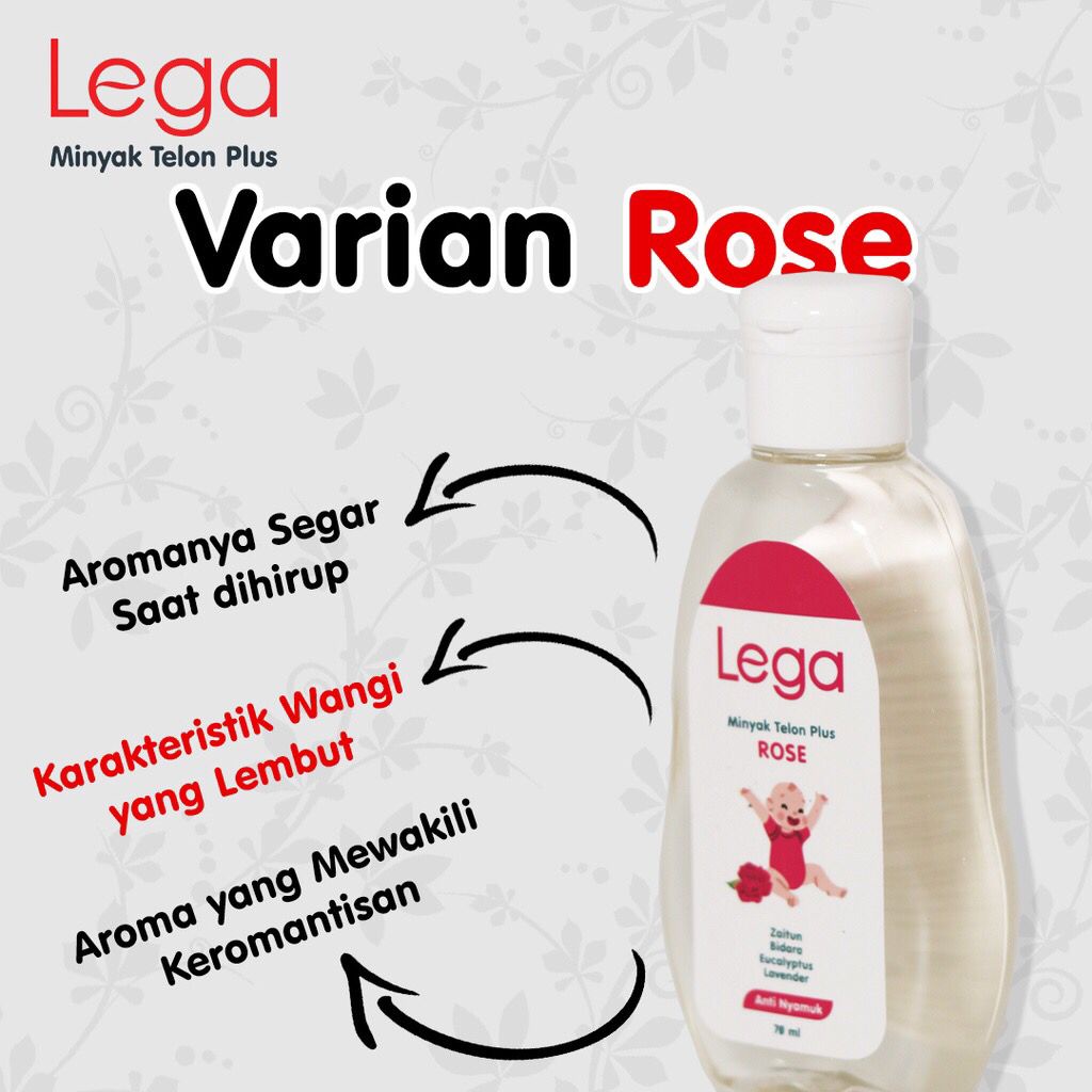 LEGA Minyak Telon Plus 70ml dan 100ml / Rose / Acacia / Aster