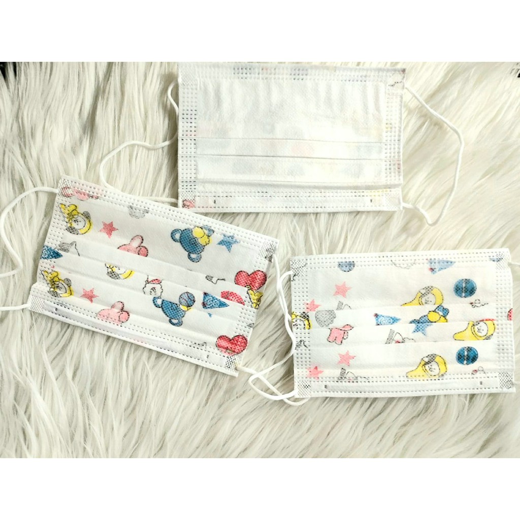 Masker Anak 3Ply Isi 50PCS Per Box/Motif K-Pop Import Real Pict AccFashion Murah