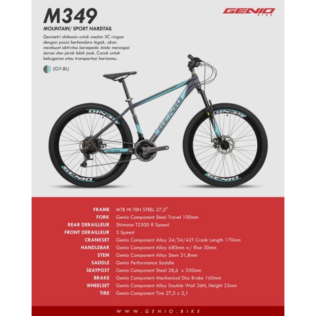 sepeda gunung Genio m349 27.5