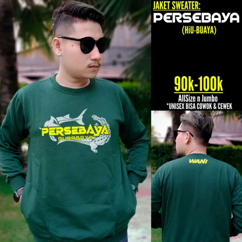 Jaket SWEATER*-PERSEBAYA-**(HIU-BUAYA)