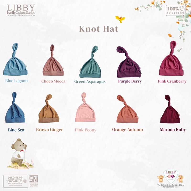 Libby Topi / STK Sarung tangan kaki Earth Comfy set cotton