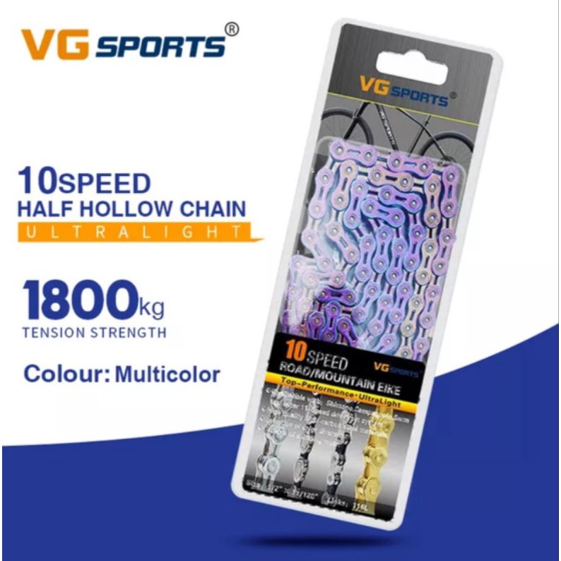 VG Sports Rantai Sepeda 10 Speed Rainbow