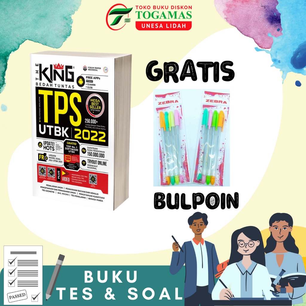 SIAP KIRIM!! THE KING TPS UTBK 2022 GRATIS TOTEBAG