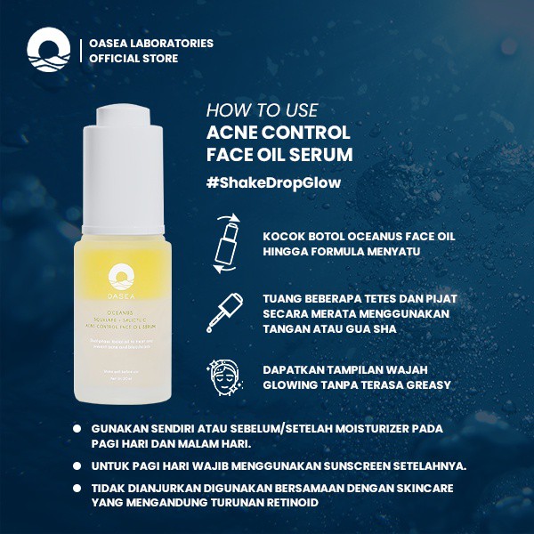 Oasea Oceanus Squalane + Salicylic Acne Control Face Oil Serum 20 ml