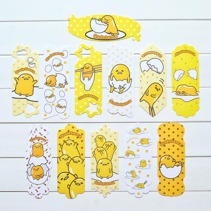

BEST SELLER Gudetama Paper Bookmark Set Pembatas Buku Kertas Lucu Imut Murah Unik TERJAMIN