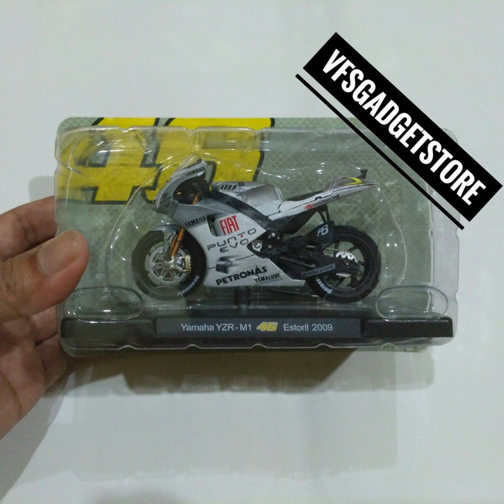 Diecast MotoGP Vxxentino Rossi Skala 18 Estoril 2009 Leo Models New BNIB