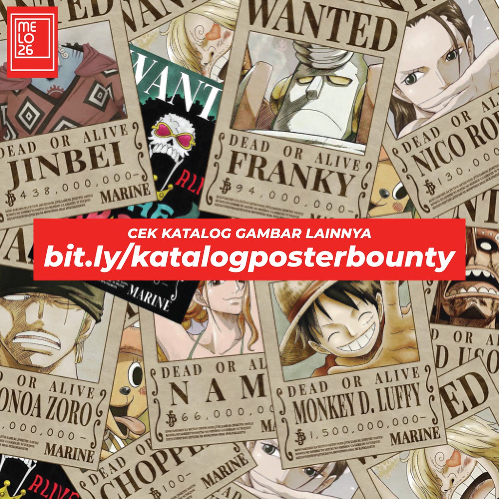 Poster Anime Bounty One Piece - WANTED Poster One Piece Character-8