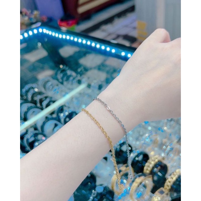 Gelang titanium rantai belitung kecil