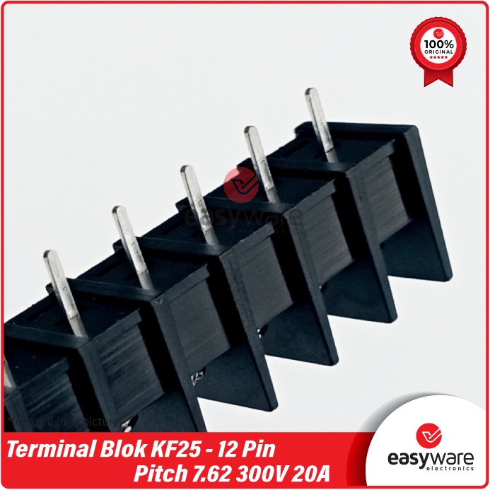 TERMINAL BLOK KF25 12P PCB KF25C 12 PIN PITCH 7.62MM 300V 20A