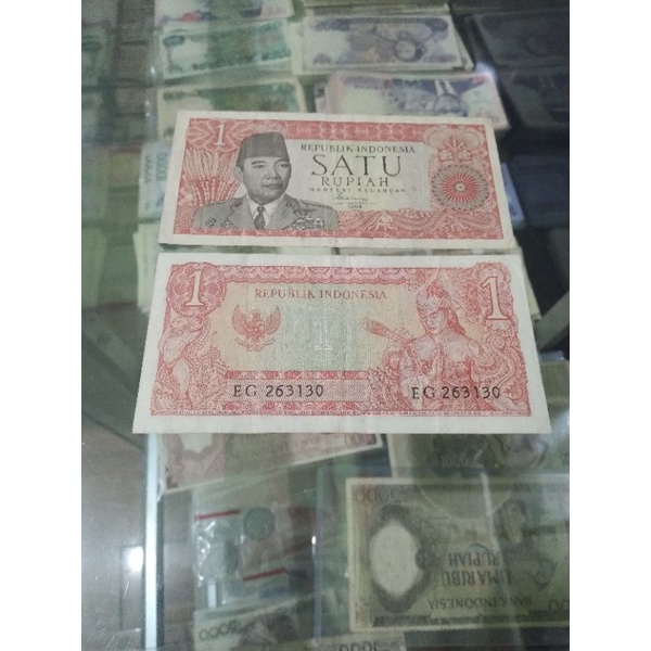 uang lama 1 rupiah soekarno 1964 asli
