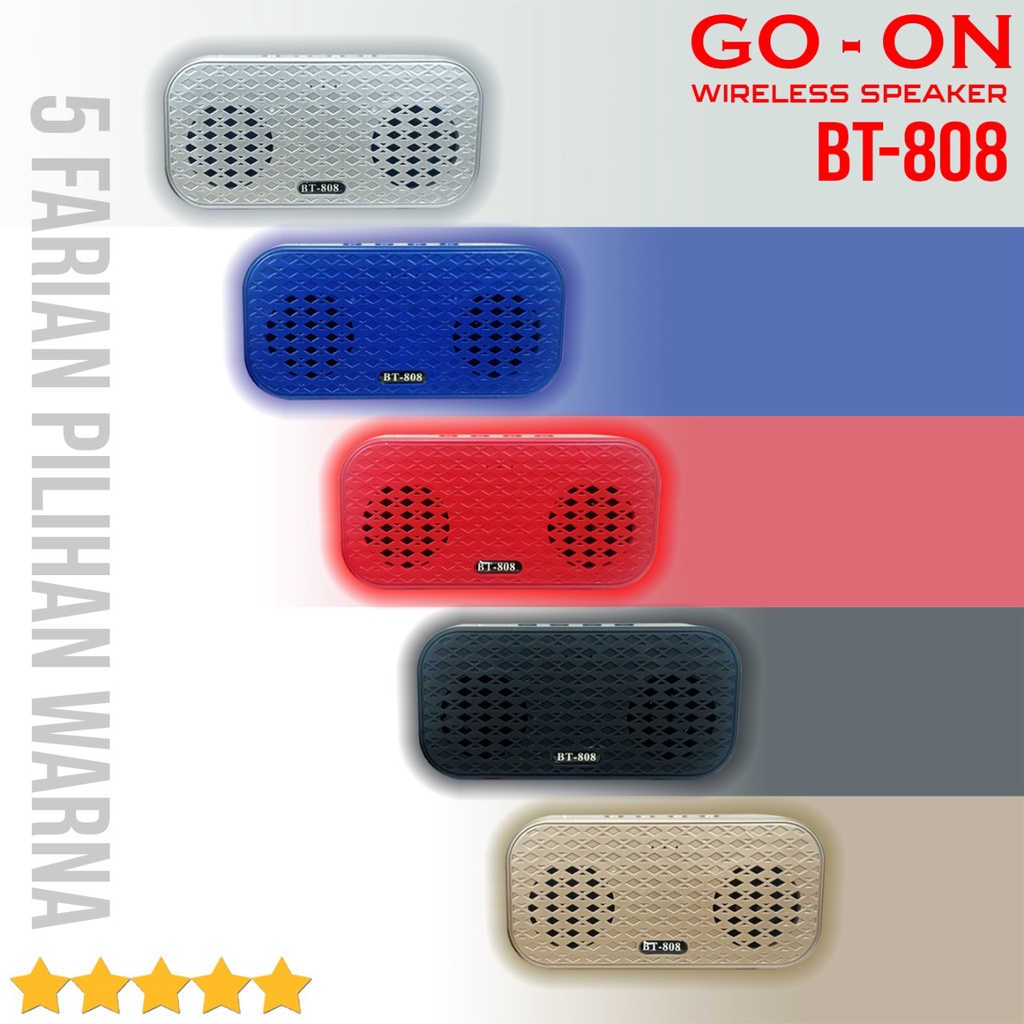 Speaker Bluetooth GOON Stereo Wireless BT-808 Speker Portable Music JBL BT808