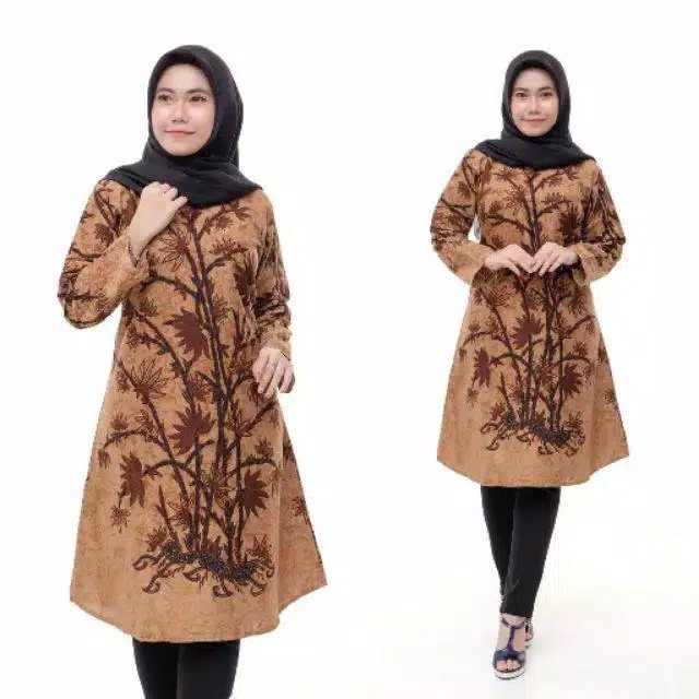Terlaris Serut Genes Jelita Tunic Navbor Yelbor Whitbor Creambor Tunik Batik Modern Hrb030 Dolbi Dob