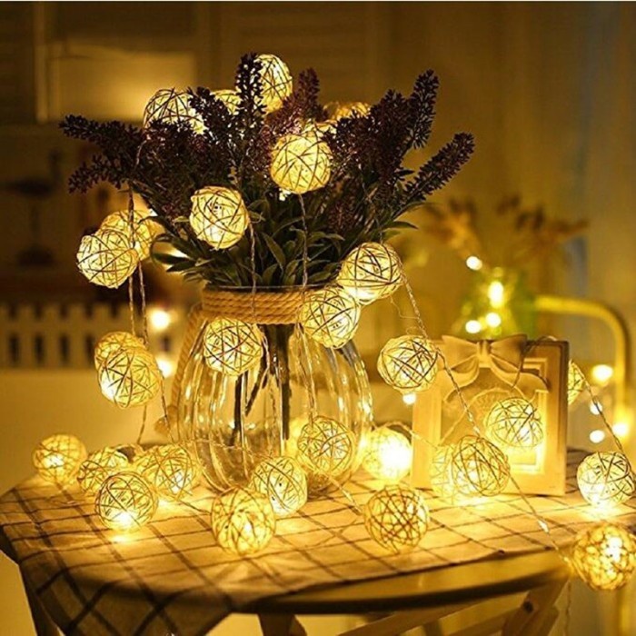 BAROKAH GAMIS light lamp acara natal snow star salju led hiasan tree pajangan lampu