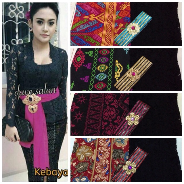 Set kebaya PANJANG kutubaru+kamen jadi+obi