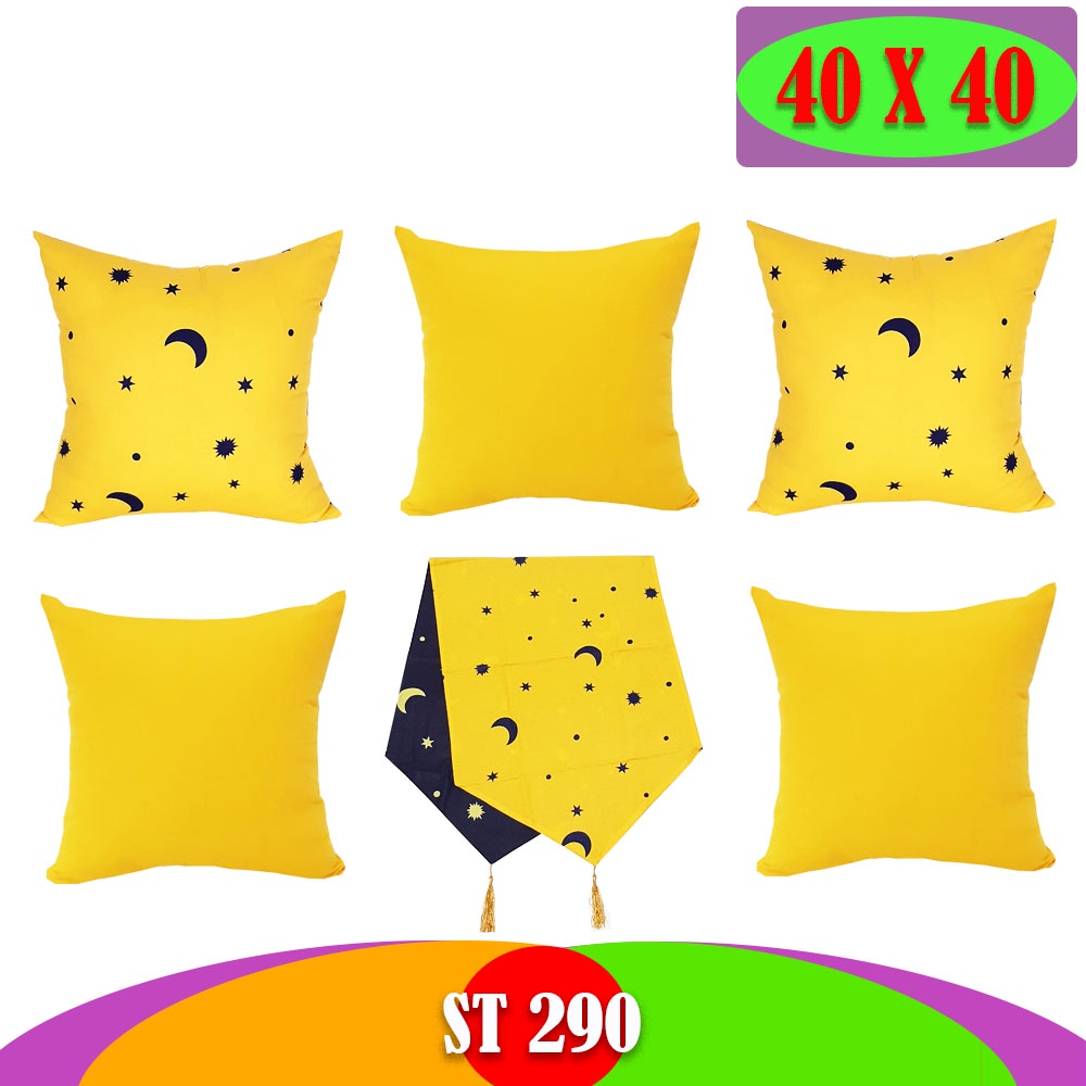 Sarung Bantal Sofa 50x50 + Taplak Meja (Paket 5 pcs Sarung + Taplak)