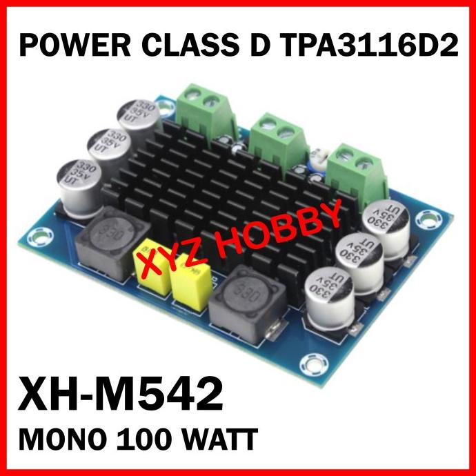 XH-M542 TPA3116D2 Class D Power Amplifier Mono 100W 542 TPA 3116