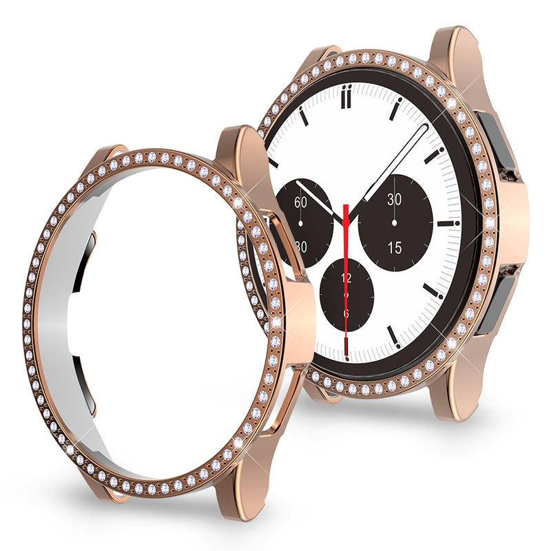 Case Bumper Pelindung Model Hollow Diamond Bahan PC Ukuran 40mm 44mm Untuk Samsung Galaxy Watch 4 classic 42mm 46mm