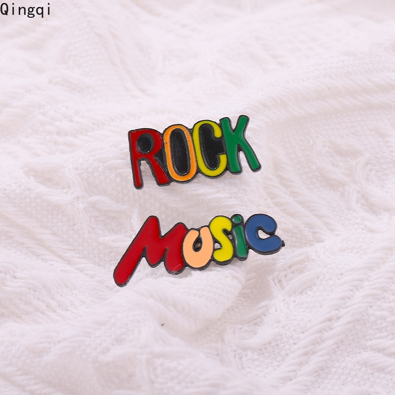 Bros Pin Enamel Bentuk Not Musik Rock Warna Pelangi Untuk Anak