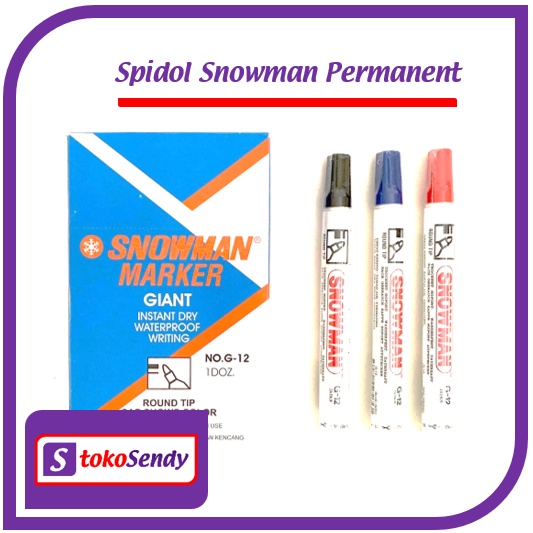

TokoSendy - Spidol Snowman G12 Permanent