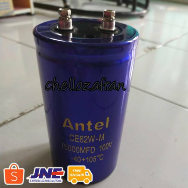Elco Capasitor Capacitor 75000uf 75000 Uf 100v 100 V Merk Antel Shopee Indonesia